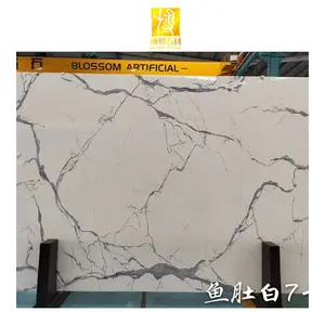 Artificial Stone Wholesale Price Carrara White Faux Stone Inkjet Marble Stone Table