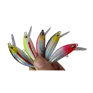 55mm 11g Sinking Fishing Lure Artificial Minnow Bait Deep Diving Long Casting Trout Seabass Lures pesca HHM02
