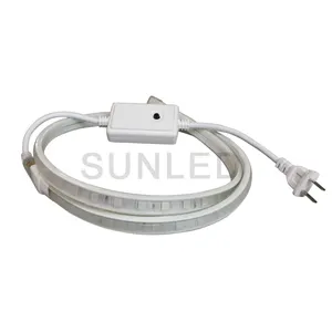 220V 5050 SMD LED Light Strip IP68 Waterproof Outdoor RGB Flex LED Strip 60LED 1m Length for Garden Application PVC Body
