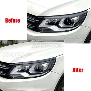 Front Headlight Eyelid Eyebrow Trims for Volkswagen VW Tiguan MK1 2011-2016 Rear Window Side Spoiler Canards <b>Splitter</b> 2007-2016 - Product Image 6