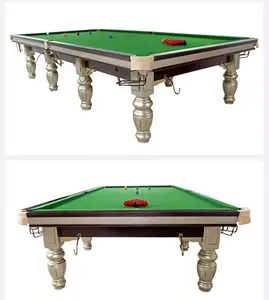 Cheap Price Standard Full Size New Design 12ft Slates Top And Solid Oakd Wood Snooker Table