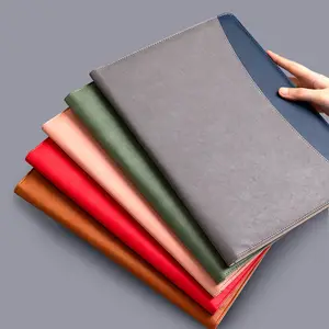 다채로운 고품질 A4 szie PU 가죽 포트폴리오 파일 폴더 사용자 정의 로고