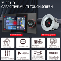 Tuya Akıllı Ev Arka Plan Müzik Sistemi 8*25W Süper Tavan Hoparlörü Akıllı 7 İnç Merkezi Kontrol Paneli Duvar Amplifikatörü
