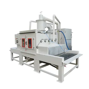 Automatic abrasive blasting machine, roller conveyor sandblasting cabinet