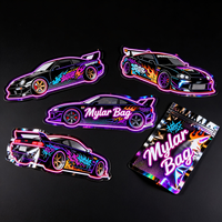 Sacs en Mylar personnalisés avec fermeture éclair, forme unique, emballage plastique pour snacks, sacs en Mylar personnalisés avec boîtes