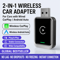 Adaptador Inalámbrico Carplay 2 en 1 Portátil OEM MS-01 con Adaptador USB con Cable - Conexión Rápida, 1 Año de Garantía, 3x1x5.2cm