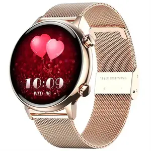 Pantalla Amoled de 1,1 pulgadas AI Voz inteligente Presión arterial en tiempo real Ritmo cardíaco BT HD Llamada NFC Reloj inteligente HK39