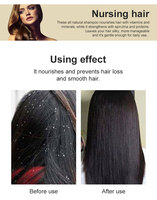 Shampoo à l'ail noir Mokeru Herbal sans sulfate, nourrissant, anti-frisottis, régulateur de sébum, antipelliculaire, prévention de la perte de cheveux, pour tous les types de cheveux