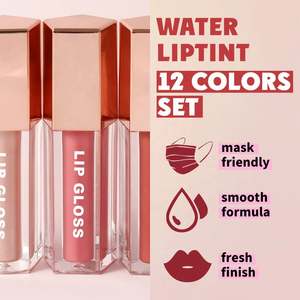 Hot Vegan High Quality <b>Lip</b> Stain Pigment Waterproof Wholesale Custom Logo Cruelty Free Shimmer <b>Clear</b> Private Label <b>Lip</b> <b>Gloss</b> - Product Image 4