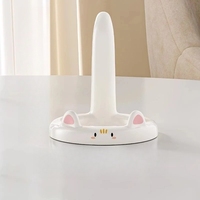 Support de téléphone en forme de chat de dessin animé - Angle réglable - Support de bureau mignon pour regarder des vidéos et des appels - Compatible avec la plupart des smartphones