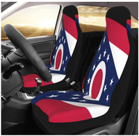 Sarung Jok Mobil Bendera North Dakota Kustom, Pelindung Jok Depan Universal, Sarung Jok Bucket Full Wrap untuk Otomotif SUV