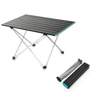 Outdoor Aluminum Alloy Easy Folding BBQ Camping Picnic Folding Table In Stock