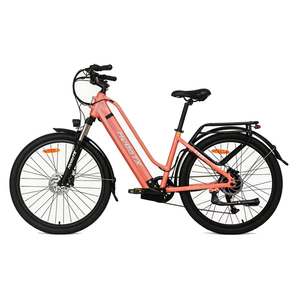 Hedatx <b>Electric</b> City Bike 27.5 Inch Rear <b>Hub</b> Motor 7 Speed Aluminum Frame Digital Display Step Through Urban Commuter Bike - Product Image 1