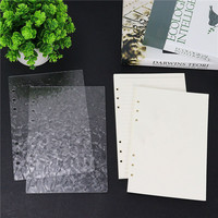 Couverture de classeur en acrylique A5 A6 à 6 trous, couverture de carnet en plastique avec film protecteur pour le bricolage