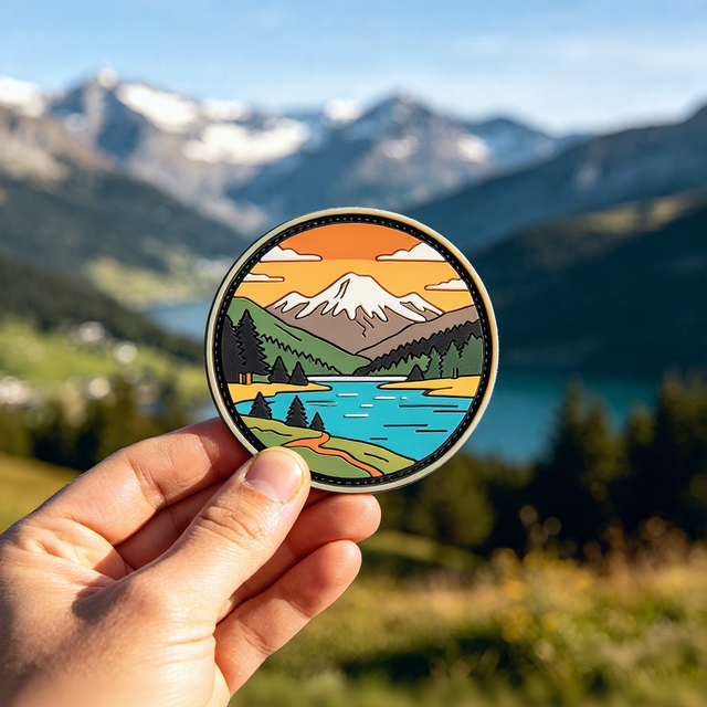 OEM Custom Logo Soft PVC Rubber Sew on Patch, Embossed 3D Silicone Label Badge 3D Embossed Hook Loop Badge Waterproof Patch