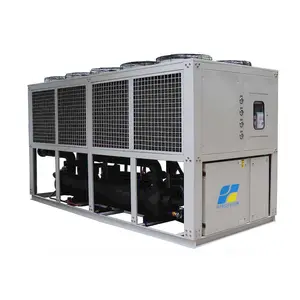 120 ton 130kw -10C-20C-30C screw compressor recirculating cooling low temperature air cooled chiller