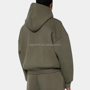 400 Gsm 100% coton Streetwear Y2k fermeture éclair broderie à capuche fabricants polaire surdimensionné poids lourd fermeture éclair sweats à capuche - Product Image 1