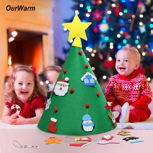 Ourwarm 3D bricolage arbre <span class=keywords><strong>de</strong></span> noël en feutre avec 18 pièces ornement - Product Image 4