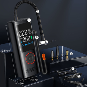 Mini <span class=keywords><strong>gonfleur</strong></span> de pneu d'affichage numérique sans fil de pompe à air de voiture portative avec la fabrication d'usine de <span class=keywords><strong>gonfleur</strong></span> sans fil intelligente de lumière de SOS - Product Image 3