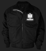 Blouson aviateur coupe-vent lourd à logo réfléchissant EMT Veste paramédicale médicale d'urgence avec doublure en polaire