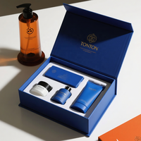 Boîte magnétique personnalisée et boîte cadeau rouge pour ensemble de soins de la peau et emballage de luxe, papier résistant aux rayures