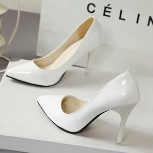 Scarpe con Tacco a Spillo in PU Lucido, Eleganti e Raffinate, Punta Affusolata, Tacco Ultra Sottile che Allunga la Linea delle Gambe - Product Image 4