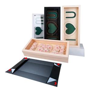 Cajas <span class=keywords><strong>florales</strong></span> para el día de la madre, embalaje de regalo de corazón de amor, i love you, caja de flores <span class=keywords><strong>con</strong></span> plegable, nuevo diseño - Product Image 2