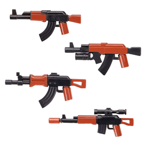 Rifle <span class=keywords><strong>de</strong></span> <span class=keywords><strong>Asalto</strong></span> <span class=keywords><strong>de</strong></span> Fantasía y Ciencia Ficción, Modelo Ak-74, Juguete <span class=keywords><strong>de</strong></span> Dos Colores, Negro y Marrón, Bloques <span class=keywords><strong>de</strong></span> Construcción <span class=keywords><strong>de</strong></span> Plástico para Ensamblar - Product Image 6