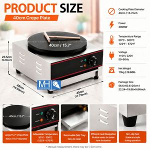 Manila 	 Máquina para hacer crepas eléctrica 	 Máquina automática para hacer injera continuamente en Etiopía 	 Formado de sambosas y panqueques - Product Image 4