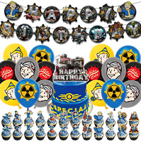 Ballon Fallout joyeux anniversaire fête fournitures garçons jeu personnage de dessin animé hélium Globos pour la décoration de fête
