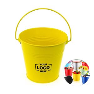 Mini Candy Colored <b>Small</b> Iron Tin Candle Bucket Succulent Pot Children Toy Bucket - Product Image 1