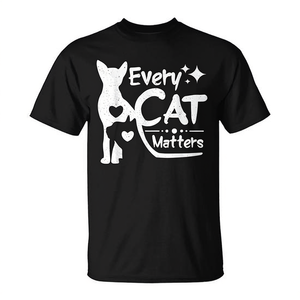 Camiseta Every Cat Matters, camiseta promocional unisex negra - Product Image 2