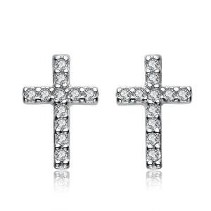 925 Sterling <b>Silver</b> Round Cubic Zirconia <b>Stud</b> Earrings with Sparkling Halo Setting, Elegant Bridal Jewelry for Women - Product Image 5