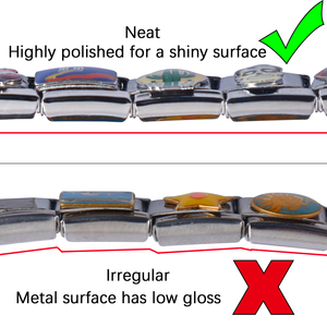 이탈리아 매력 팔찌 링크 모듈 발렌타인 커플 팔찌 방수 스테인레스 스틸 이탈리아 매력 팔찌 - Product Image 3