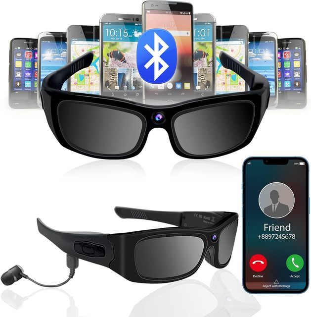 Blue Tooth Camera Sunglasses for Phone Call MP3 Music HD 1080P Video Recorder Camera for Outdoor Sports