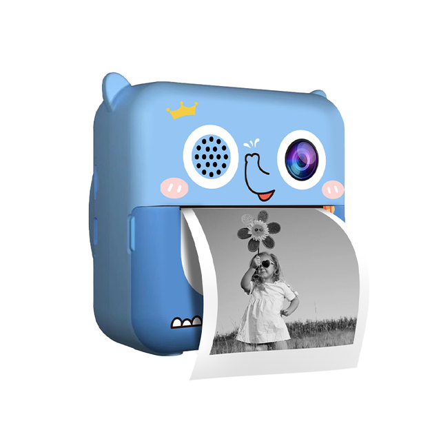 Elephant Cat Kids Instant Print Camera 2.4" Mini Digital Camera 1080P Portable Video Recorder Gift for 3-12 Years Children