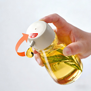 <span class=keywords><strong>Pot</strong></span> à huile d'olive écologique pour la cuisine, couvercle en verre de sodium et de calcium avec fonction anti-fuite, forme cylindrique pour le camping - Product Image 1