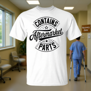 Maglietta con scritte divertenti: Ricambi Aftermarket, Sostituzione dell'Anca e del Ginocchio - Product Image 3