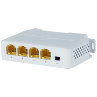 Hisource repeater Poe gigabit 1000Mbps model terbaru dengan VLAN, mendukung dudukan Din-Rail dan dudukan Dinding