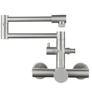 Machine à laver robinet chaud froid robinet automatique spécial universel double usage robinet de mélange mur balcon robinet en acier inoxydable
