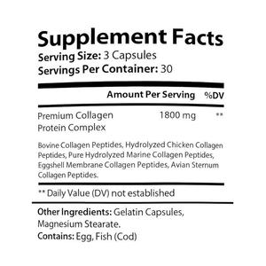 Capsules de collagène OEM, peptides hydrolysés avec complexe de biotine et de vitamine C, glutamate, complément blanchissant, capsules de peptides de collagène - Product Image 2