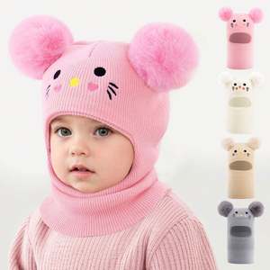 Gorro de Punto con Bordado de Gato de Dibujos Animados para Niños, Gorro Cálido para Bebés, Niños y Niñas, para Otoño e Invierno, Gorro de Moda - Product Image 3