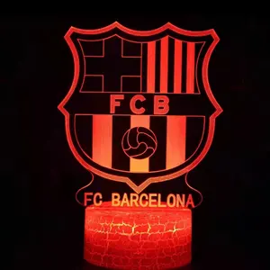 ฟุตบอลโลก3สี Led ไฟกลางคืนเมสซี่โรนัลโด้บาร์เซโลนาเรอัลมาดริดแฟนฟุตบอลของที่ระลึกแสงกลางคืน