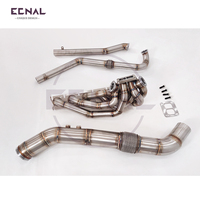 Kit d'échappement haute performance Ecnal pour BMW B58 Gen2 G42 240i G20 340i G22 440i G30 540i en acier inoxydable, collecteur d'échappement simple turbo