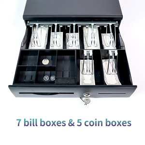 Gtcodestar GT-C405G tiền mặt đăng ký ngăn kéo 7 hóa đơn 5 đồng xu kim loại tiền mặt ngăn kéo hộp tiền với RJ11 cáp tiền ngăn kéo hệ thống POS - Product Image 4