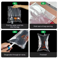 Sac à oxygène pour poissons vivants de petite taille, pour alevins, emballage de poissons d'ornement, sac d'expédition en plastique gonflable étanche