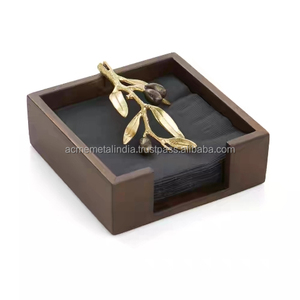 Porte-serviettes en métal argenté Support de table parfait pour le comptoir de cuisine à domicile et les accessoires décoratifs - Product Image 6