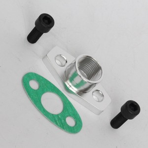 T3 T4 T04E T04 39mm NPT 1/<span class=keywords><strong>2</strong></span> Zoll Innengewinde Turbo Öl-Zufuhr- und Ablassleitung Adapterflansch - Product Image 2