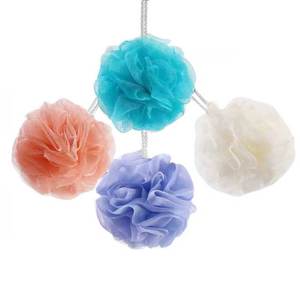 Éponge de bain colorée personnalisée WINMORE F520211, vente chaude, prix d'usine, boules de <span class=keywords><strong>douche</strong></span>, applicateur corporel de type boule pour - Product Image 1