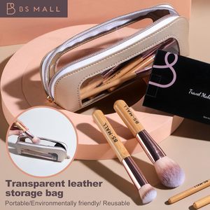 Set de 14 Brochas de Maquillaje con 1 Esponja, Brochas para Base, Polvo, Corrector, Sombra de Ojos y Colorete, Estuche de Viaje de Bambú - Product Image 5